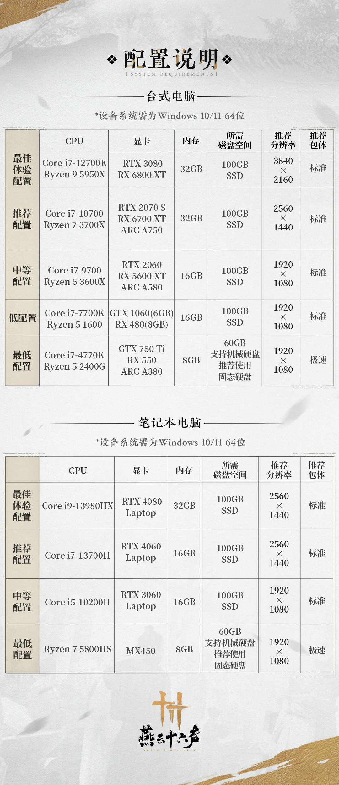 《燕云十六声》公测倒计时2天 宣传片预热